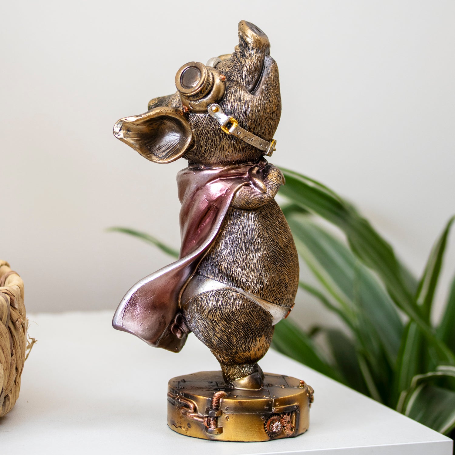 Steampunk Aviator Pig Ornament