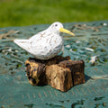 White Bool Bird On Teak Root Ornament