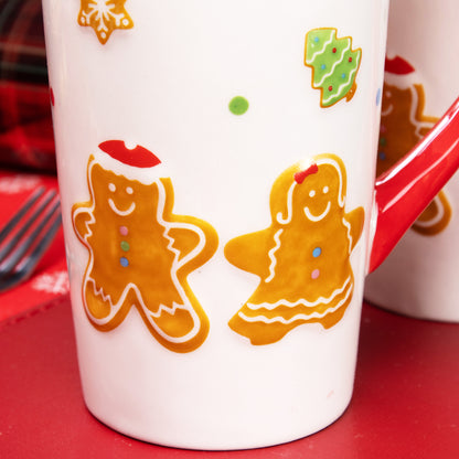 Set Of 4 Large Gingerbread Latte Mugs