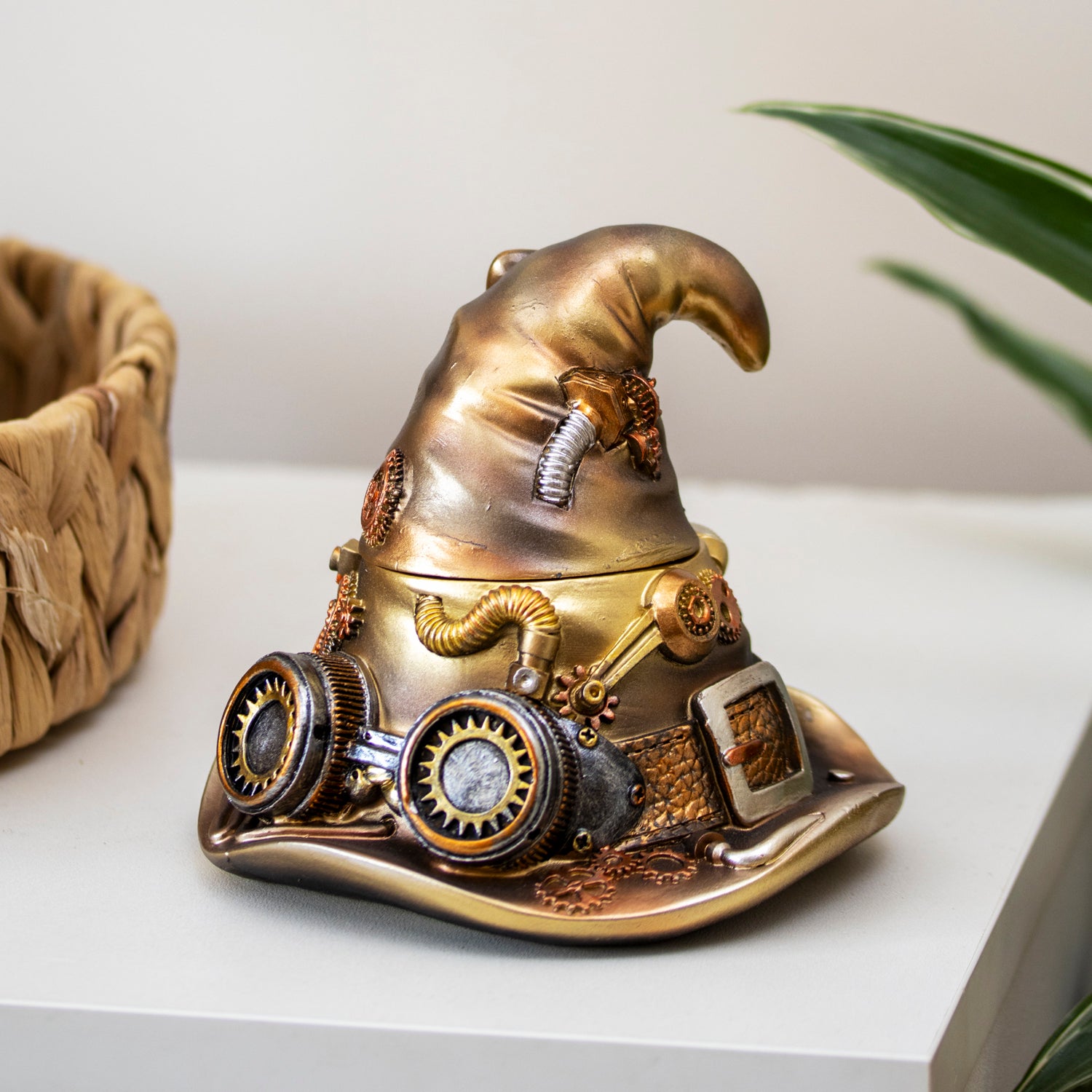 Steampunk Wizard Hat Trinket Pot Ornament