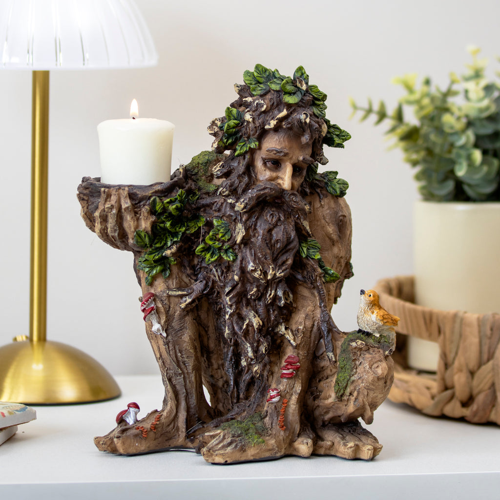 Woodland Green Man Candle Holder