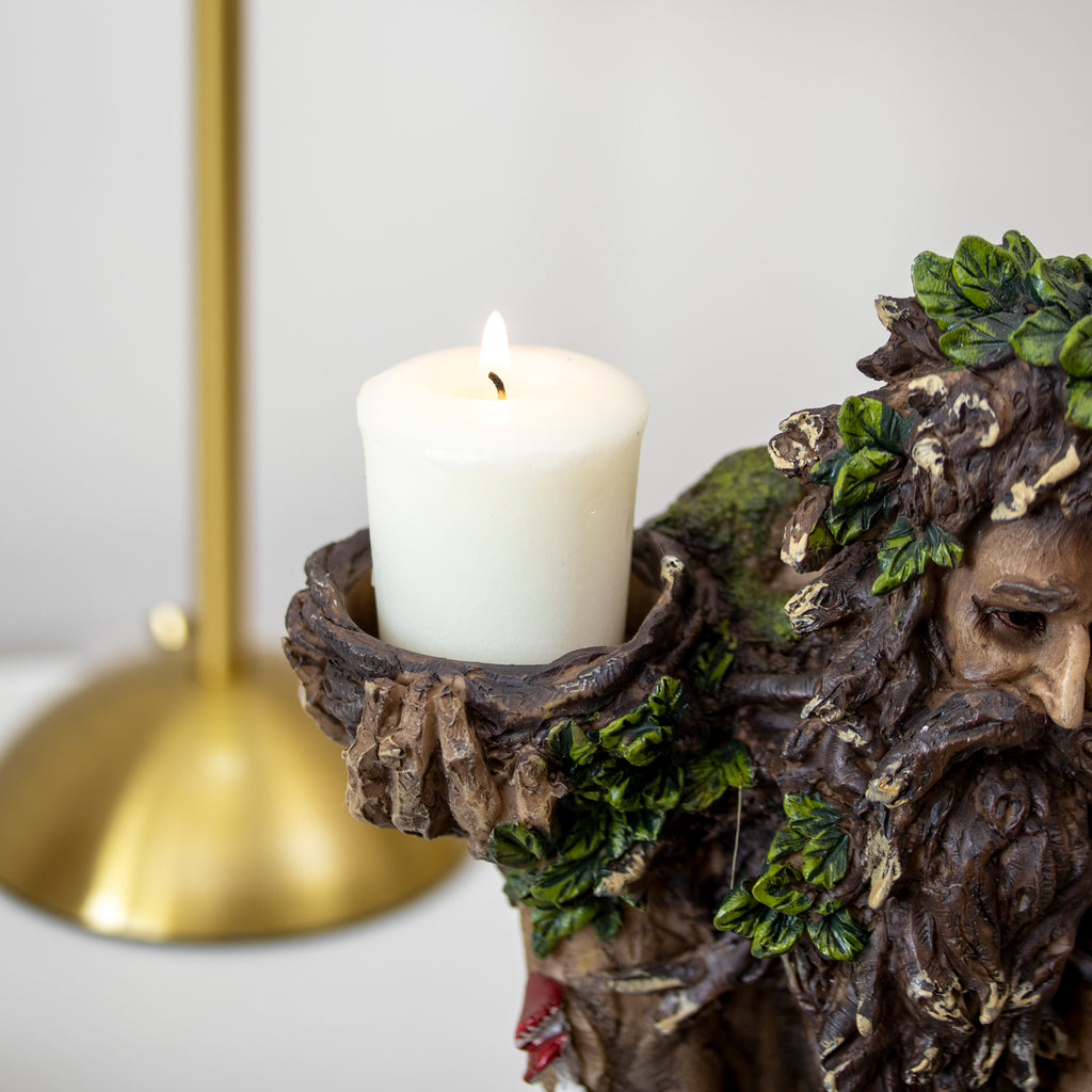 Woodland Green Man Candle Holder