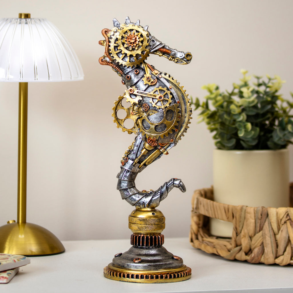 Steampunk Mechanical Seahorse Ornament