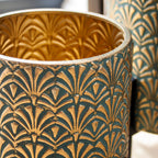 Set Of 2 Art Deco Metal Plant Stands