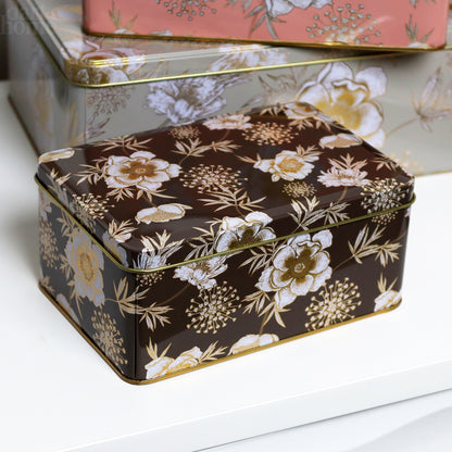 Floral Shimmer Nesting Cake Tins Set Of 3