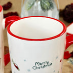 Set Of 2 Large Christmas Scene Latte Mugs