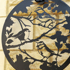 British Bird Silhouette Backlit Garden Wall Art