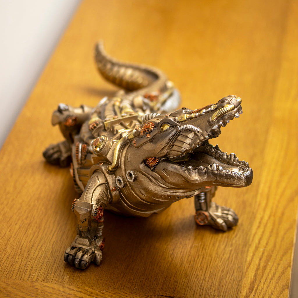 Steampunk Mechanical Crocodile Ornament