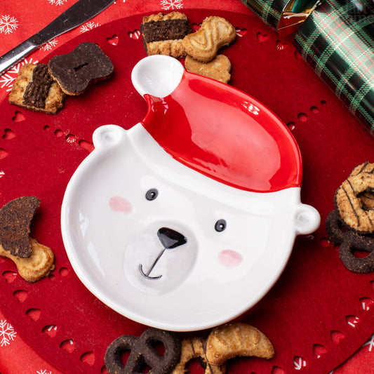 Polar Bear Christmas Serving Plate