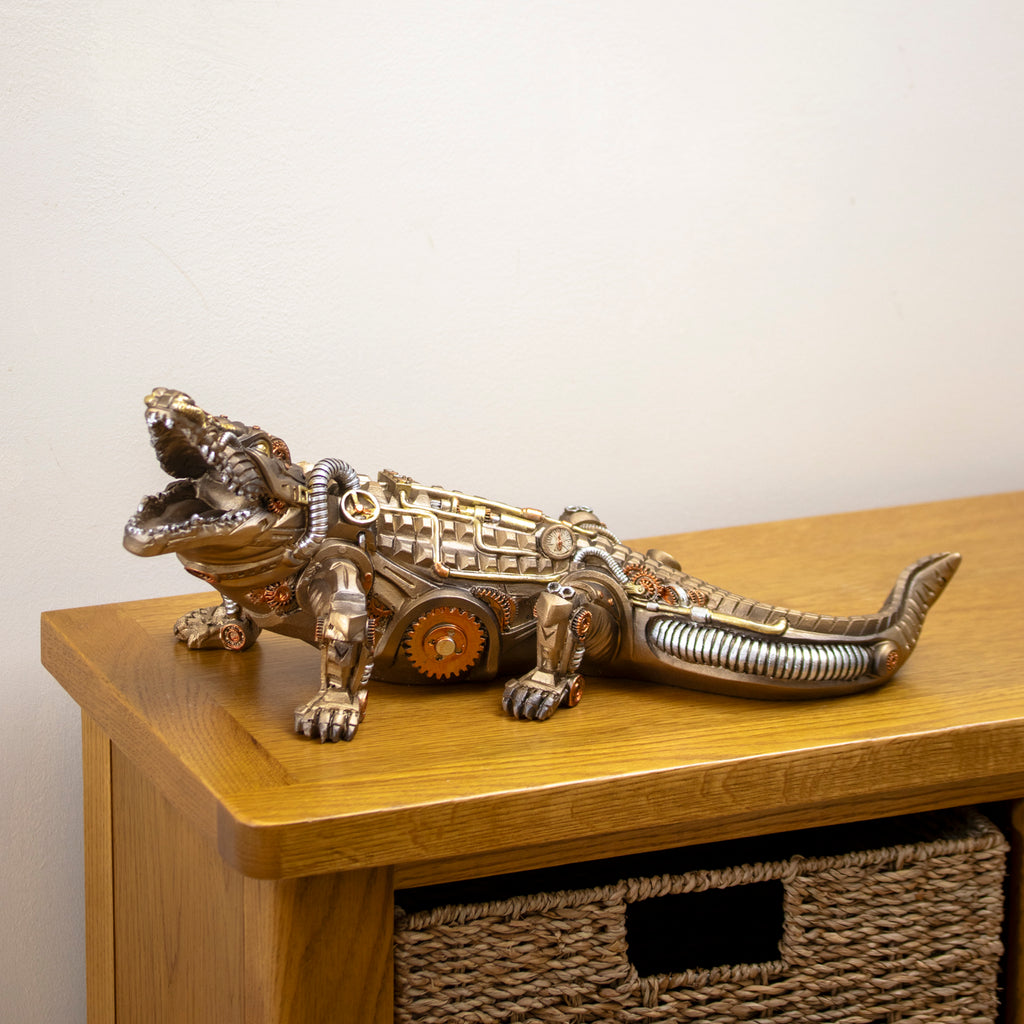 Steampunk Mechanical Crocodile Ornament