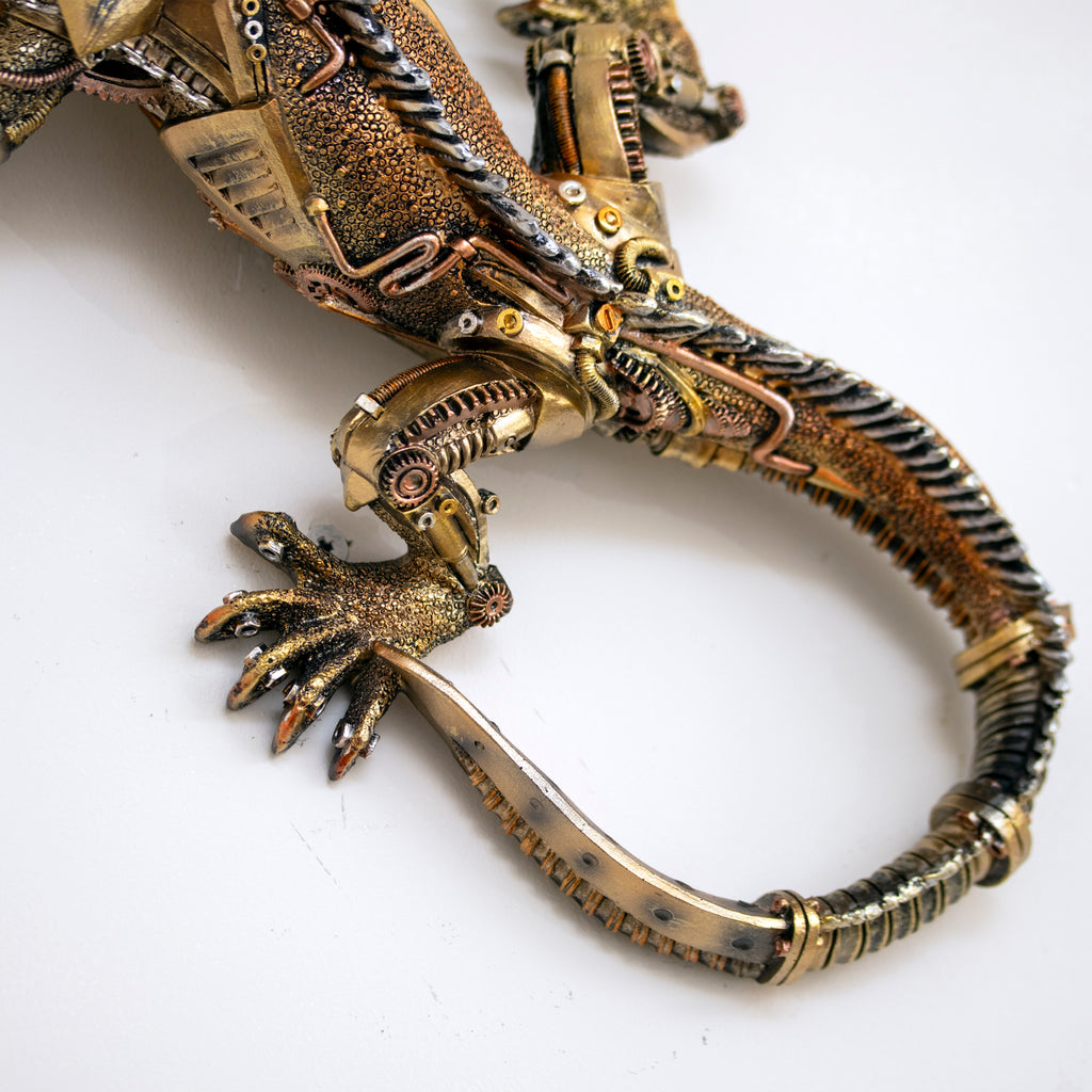 Steampunk Mechanical Lizard Wall Decoration
