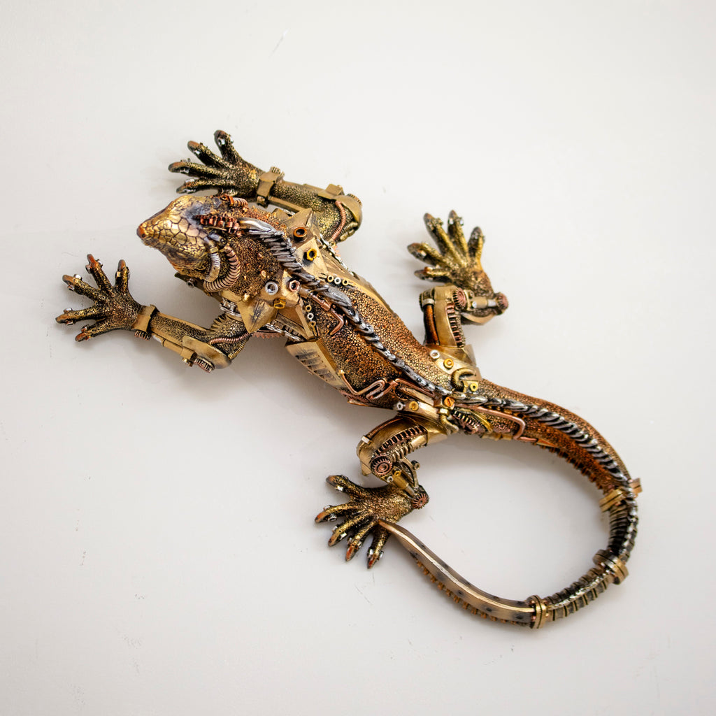 Steampunk Mechanical Lizard Wall Decoration