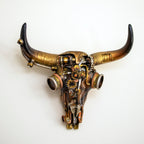 Steampunk Bull Skull Wall Sculpture