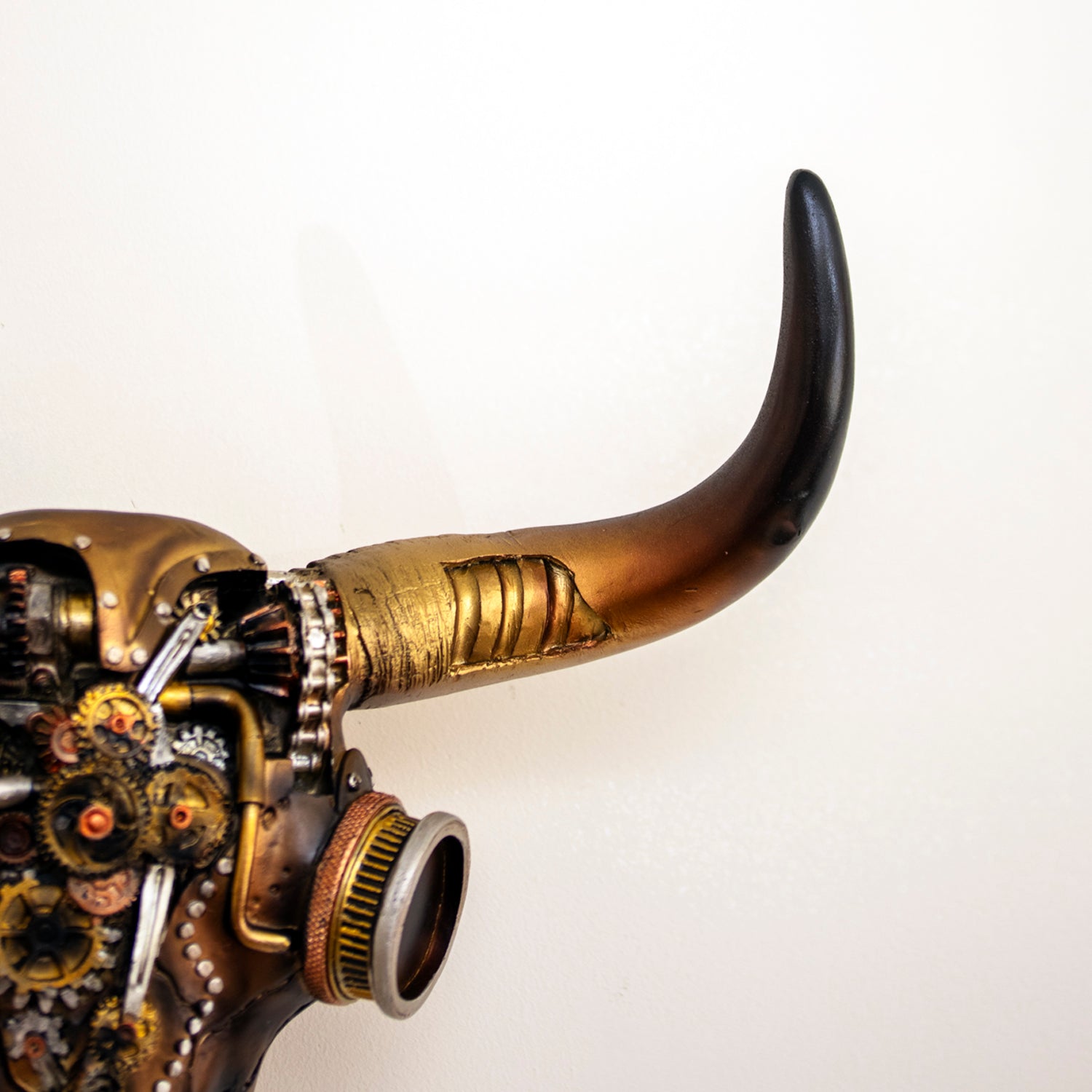 Steampunk Bull Skull Wall Sculpture