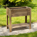 Brown Wood Raised Garden Bed Planter