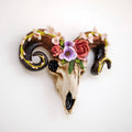 Floral Ram Skull Wall Decoration