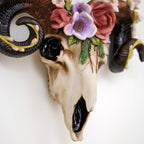 Floral Ram Skull Wall Decoration