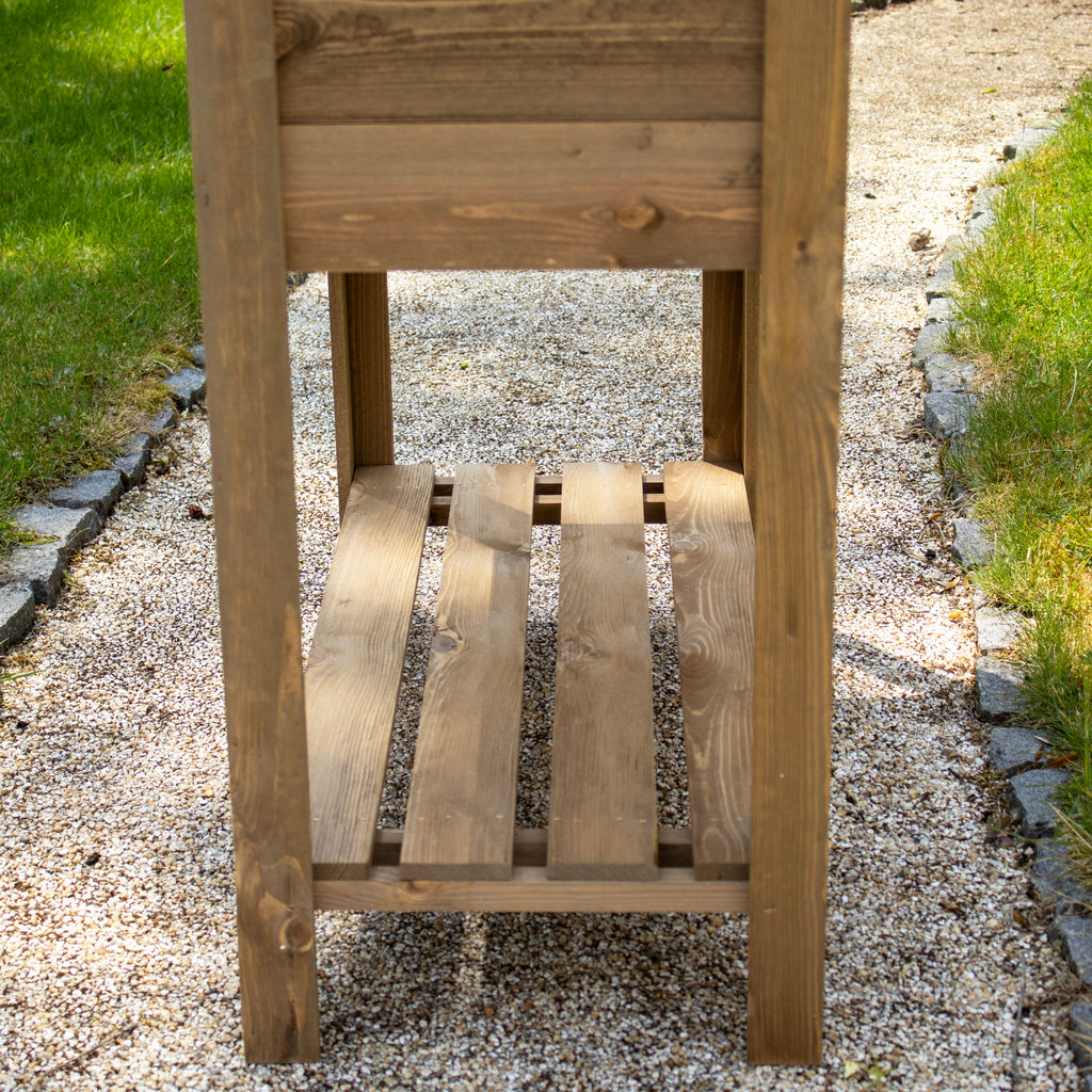 Brown Wood Raised Garden Bed Planter