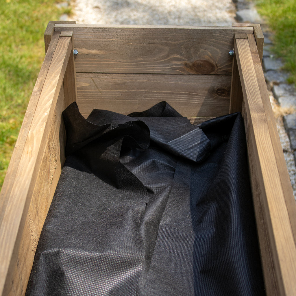Brown Wood Raised Garden Bed Planter