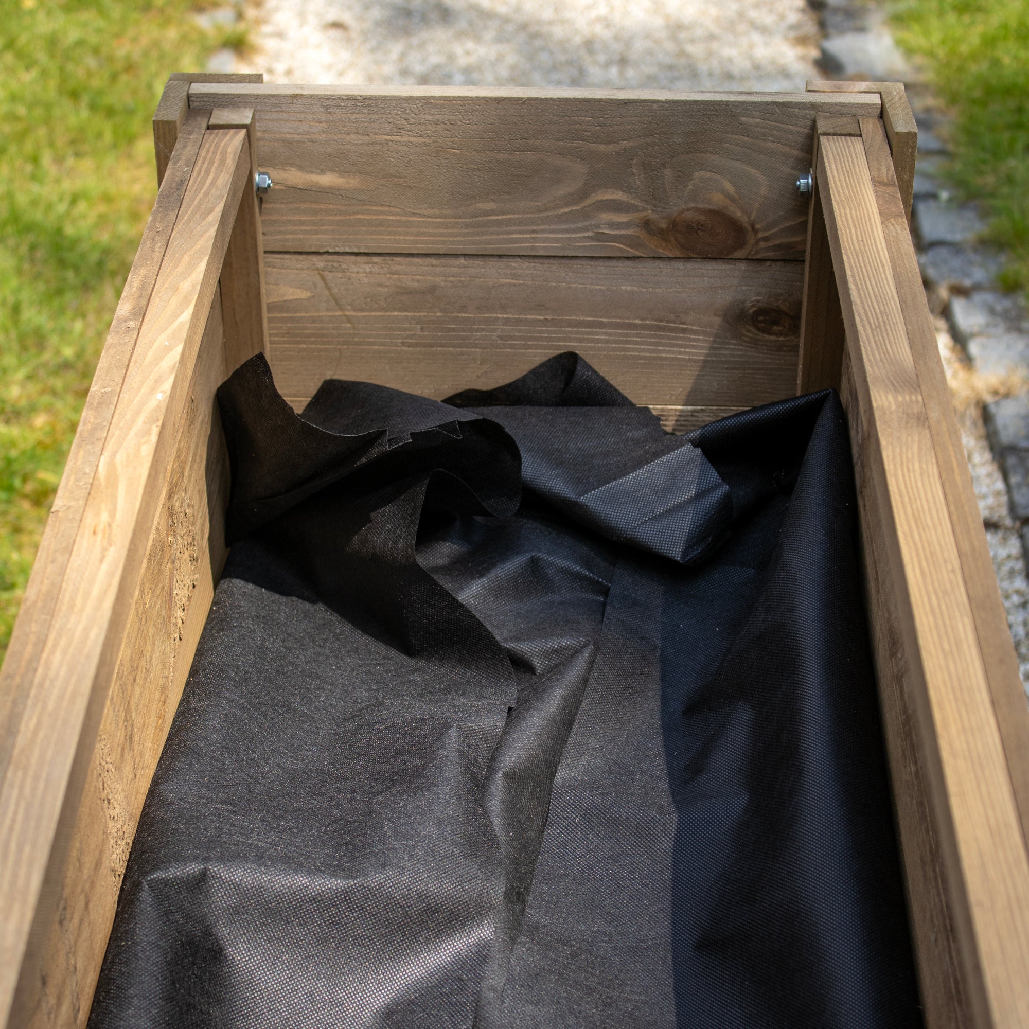 Brown Wood Raised Garden Bed Planter