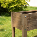 Brown Wood Raised Garden Bed Planter