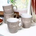 Hellgraues Espressotassen-Set „Hearty Home“ im 4er-Set