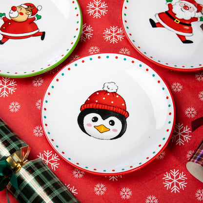 Set Of 4 Christmas Characters Side Plates