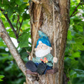 Blue Hanging Garden Gnome On Swing