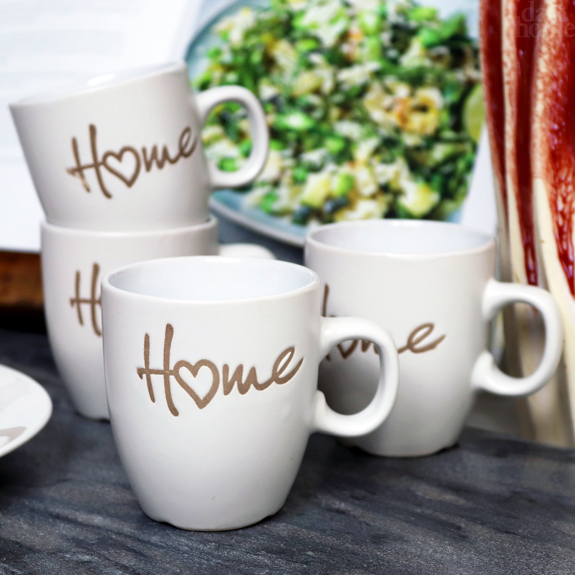 White Hearty Home Espresso Cups Set Of 4