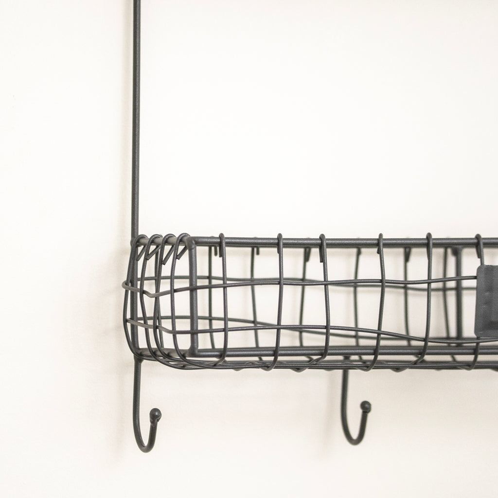 Wire Metal 2 Tier Wall Shelf