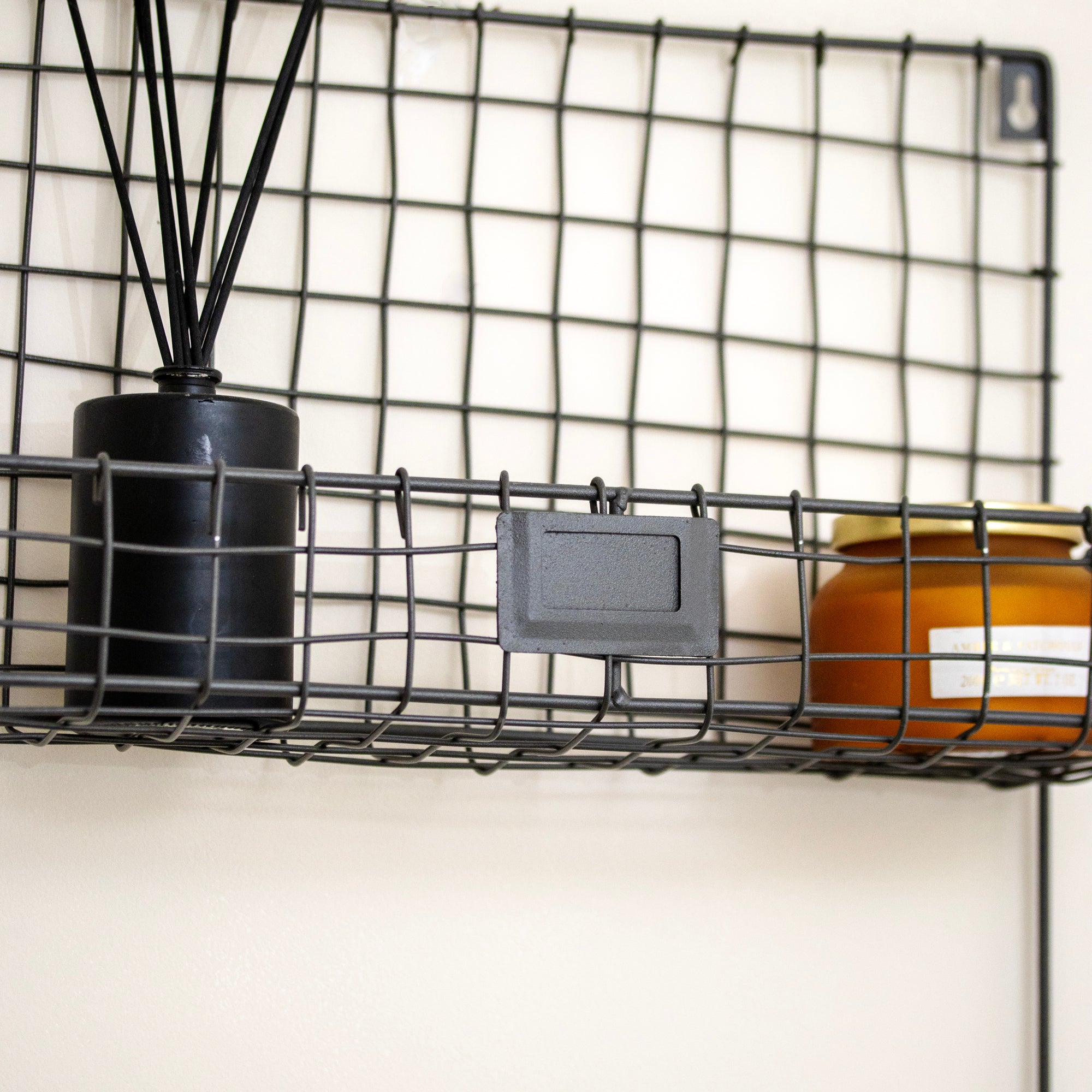 Wire Metal 2 Tier Wall Shelf