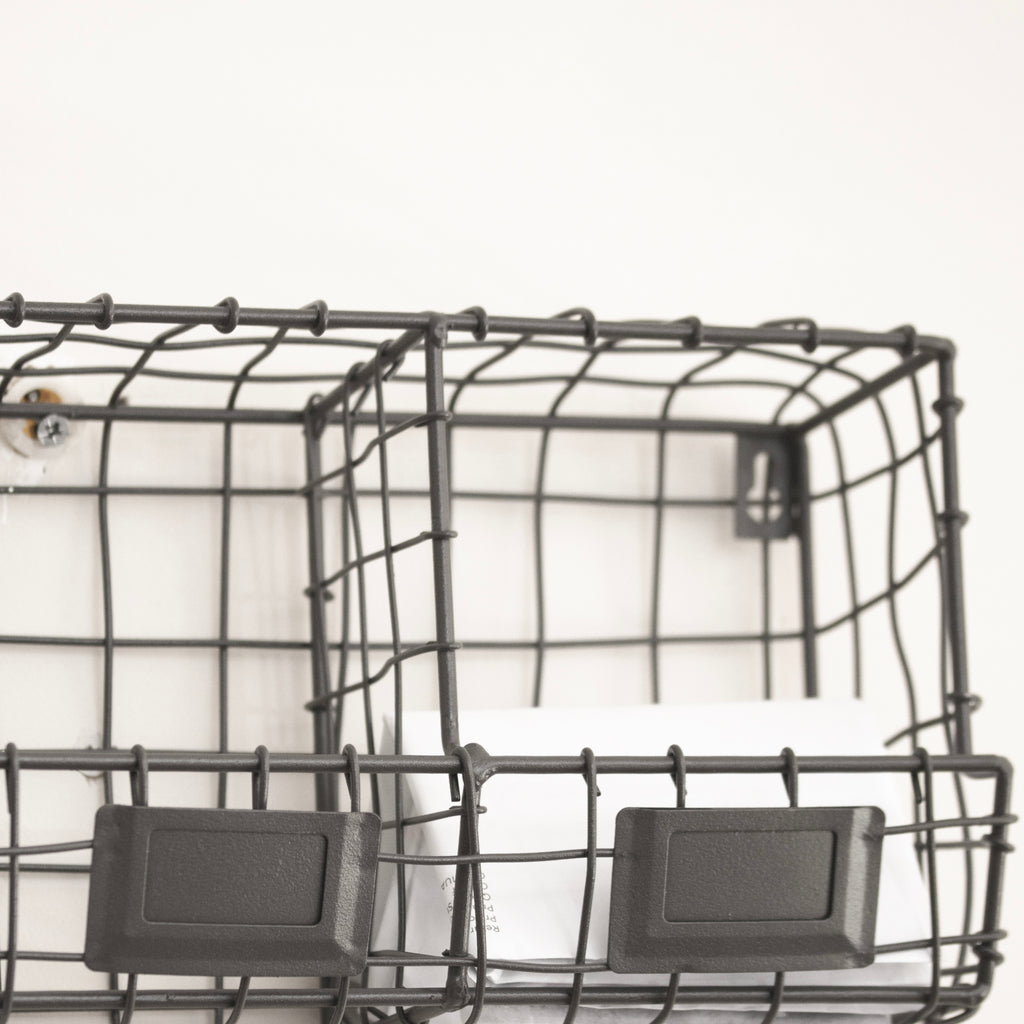 Wire Metal 3 Compartment Storage Rack