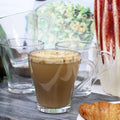 Set Of 4 Flared Glass Mugs 250ml