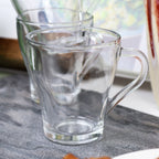 Set Of 4 Flared Glass Mugs 250ml
