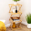 Bamboo 4 Tier Foldable Storage Rack