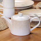 Beige Reactive Glaze Stoneware Teapot