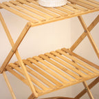 Bamboo 4 Tier Foldable Storage Rack