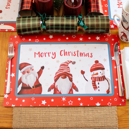 Set Of Merry Christmas Graphic Placemats