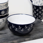 Set Of 6 Marine Cereal Bowls