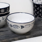 Set Of 6 Marine Cereal Bowls