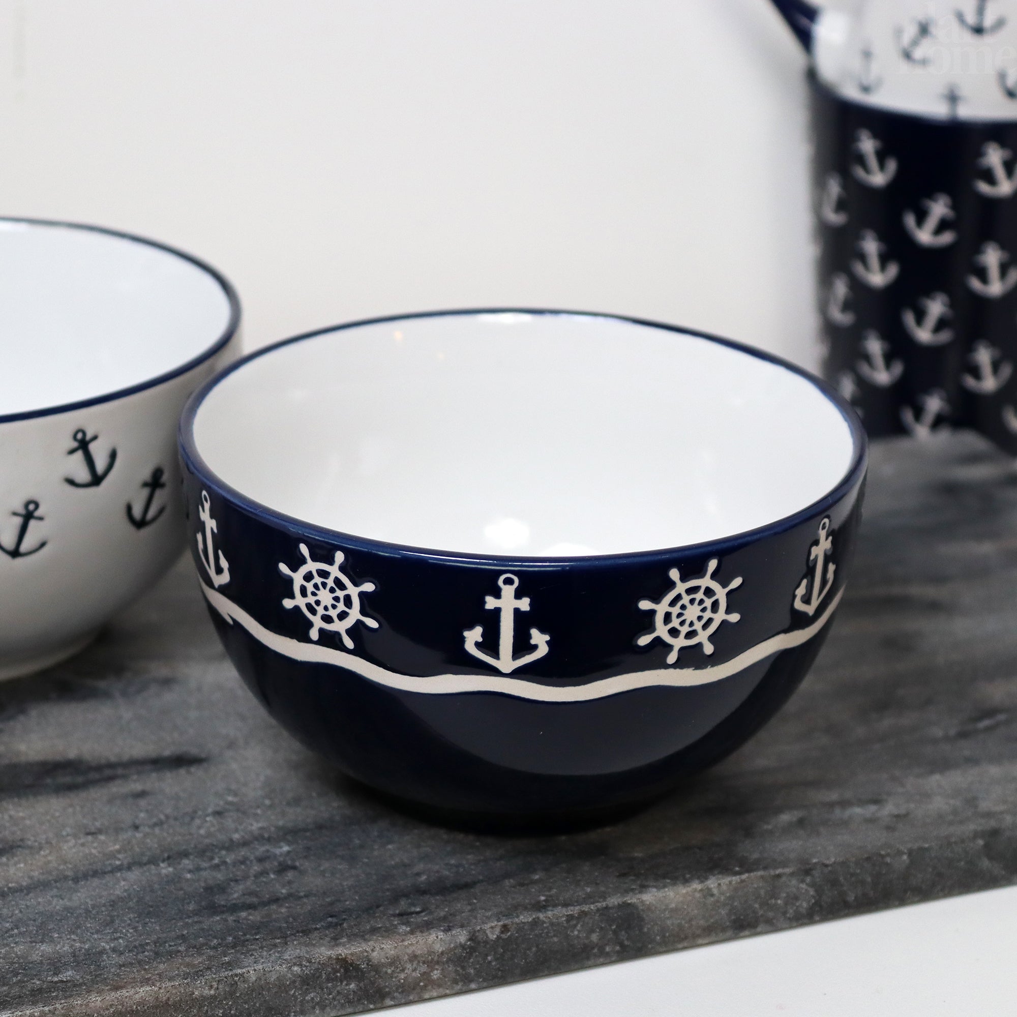 Set Of 6 Marine Cereal Bowls