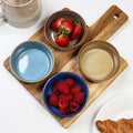 5 Piece Reactive Glaze Snack Dish Set