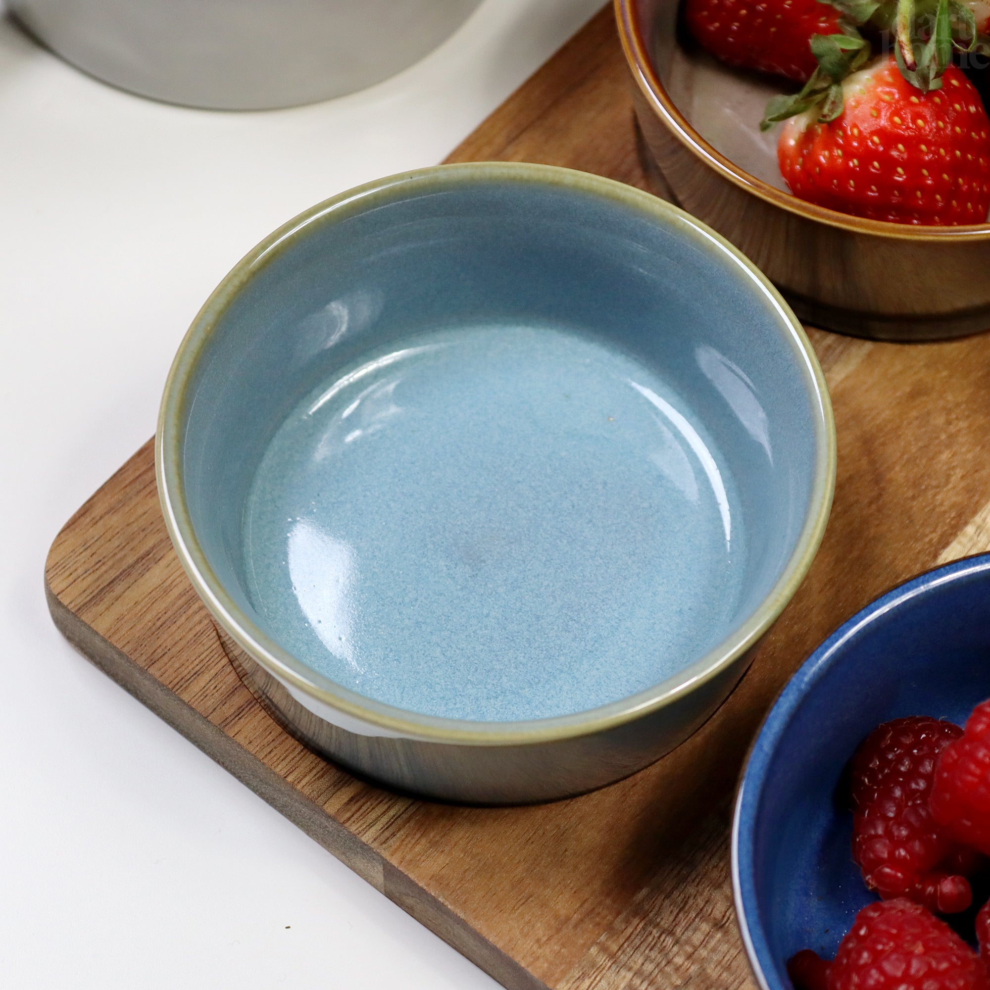 5 Piece Reactive Glaze Snack Dish Set