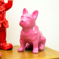 Pink French Bulldog Statue