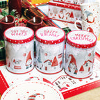 Christmas Gonk Tea Coffee Sugar Canisters Set Of 3