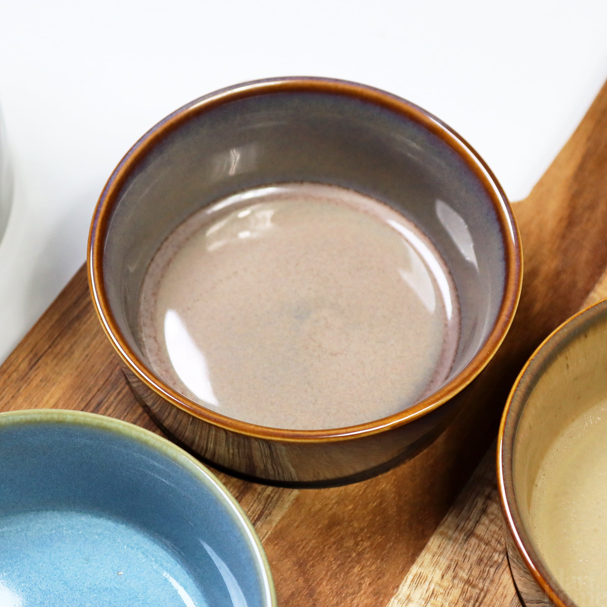 5 Piece Reactive Glaze Snack Dish Set