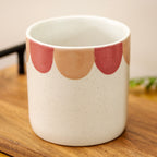Set Of 4 Speckle Scallop Print Mugs