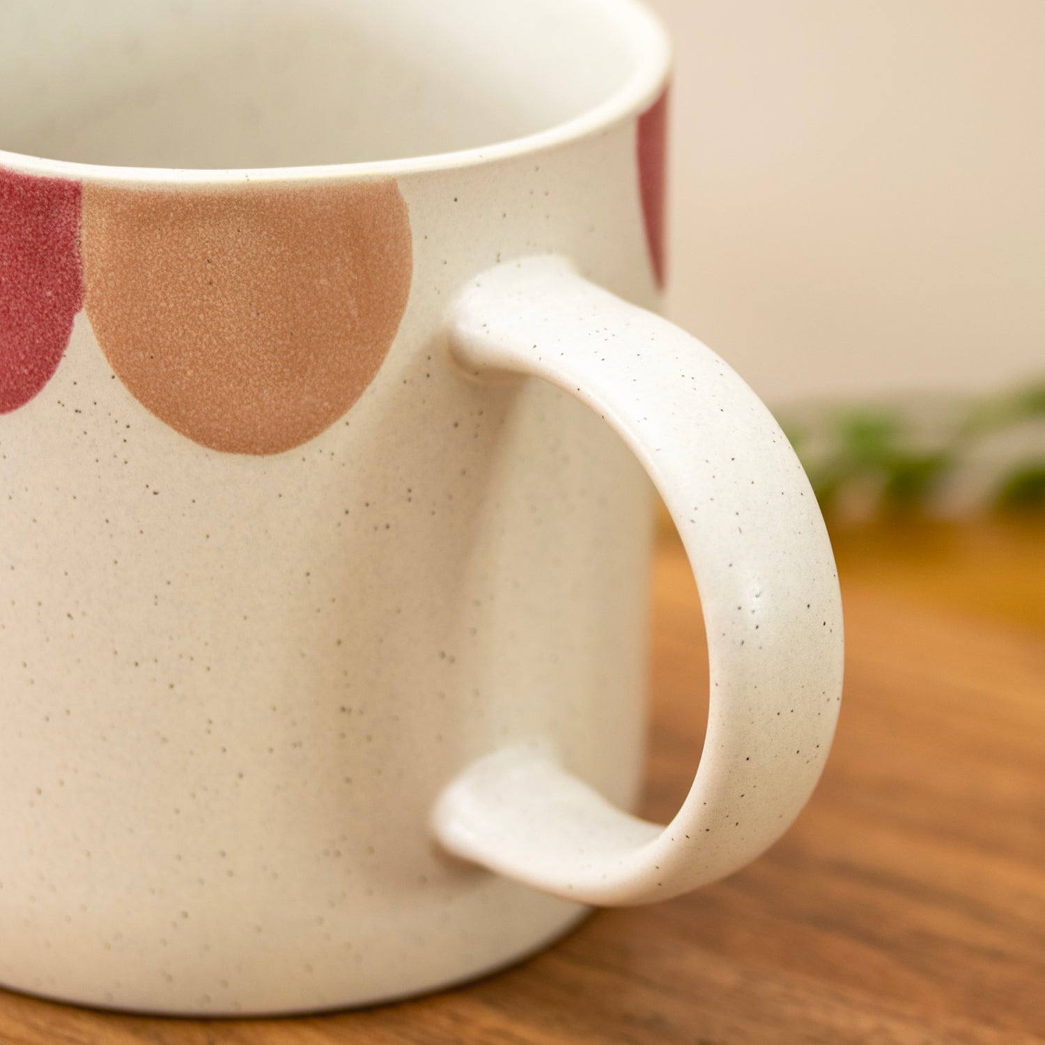 Set Of 4 Speckle Scallop Print Mugs