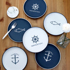 Set Of 6 Nautical Side Plates