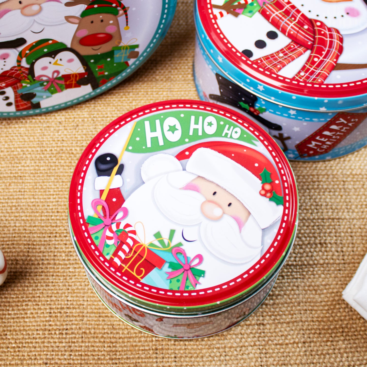 Set Of 3 Christmas Character Cake Tins Nest